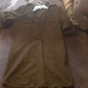 Army green tunic dress